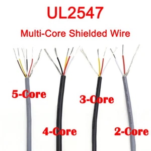 2/3/4/5/6/7/8-Core Shielded Audio Headphone Signal Cable UL 2547 Tin Copper Wire - Picture 1 of 6