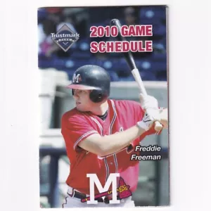 Mississippi Braves 2010 Minor League Baseball MILB Pocket Schedule Freeman - Picture 1 of 4
