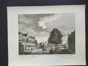 Ets Amsterdam Gezicht van de Lutherse Oude Kerk, reproductie 35 x 46 cm - Picture 1 of 1