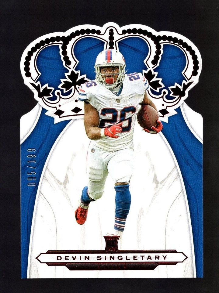 2019 CHRONICLES CROWN ROYALE RED CR23 DEVIN SINGLETARY RC 95/199 BUFFALO BILLS - Image 1 of 1