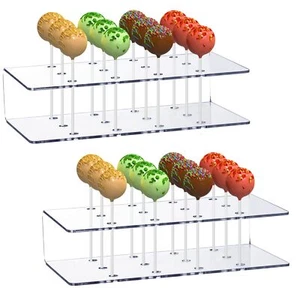 Cake Pop Stand 12 Holes Clear Acrylic Lollipop Display Holder for Weddings Bi... - Picture 1 of 7