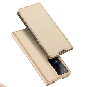 DUX DUCIS Skin Pro Faux Leather Wallet Flip Case Xiaomi Poco F4 / F4 5G - Gold - Picture 1 of 10