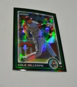 2010 BOWMAN CHROME - COLE GILLESPIE OF DIAMONDBACKS ROOKIE REFRACTOR CARD BDP101