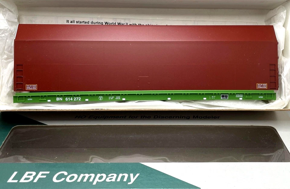 LBF HO Scale Kit #1803-1 Flat Car Burlington Northern #614272