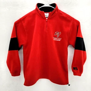 NFL Tampa Bay Buccaneers 1/4 Zip Embroidered Front Back Fleece Pullover Size L - Picture 1 of 9