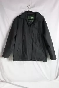 Mens Weatherproof Jacket Medium Black Long Sleeve Full Zip Collared 85% Wool - Picture 1 of 7