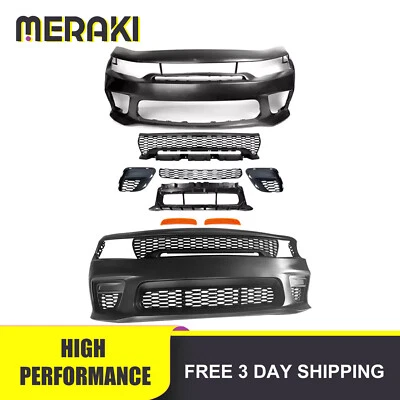 Kit de parachoques delantero estilo carrocería sin ancho con marca lateral para Dodge Charger 2015-2023 Foto 1 de 3