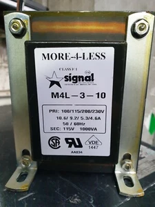 SIGNAL M4L-3-10 1000VA TRANSFORMER (R5S14.2) - Picture 1 of 3