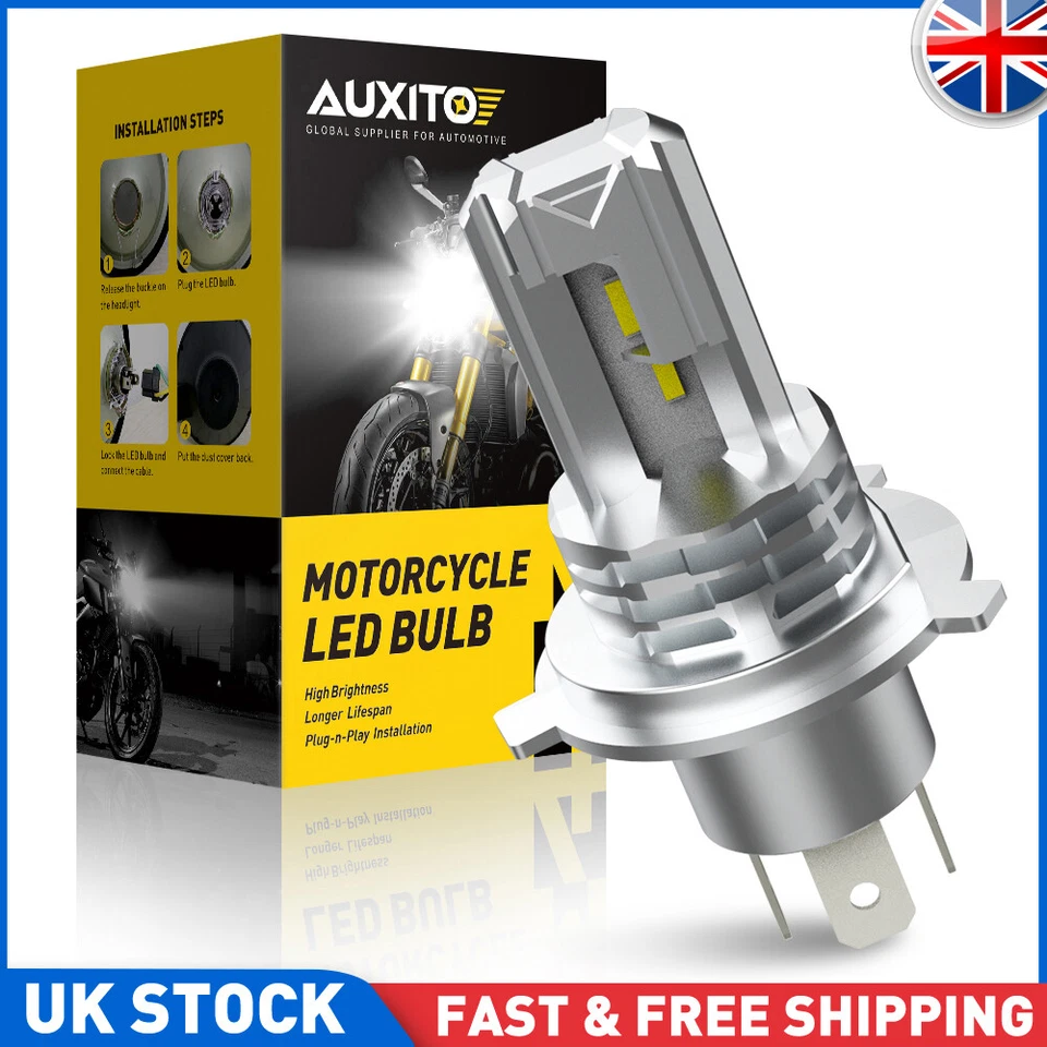 H4 LED Motorcycle Headlight Bulb 18W Hi/Low Beam For Honda CBF 125M 500 SH 300 - Image 1 of 4