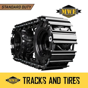 Fits CAT 242B Skid Steer - STEEL OVER THE TIRE TRACKS 12" 38 LINKS - PAIR 19 LI - Picture 1 of 7