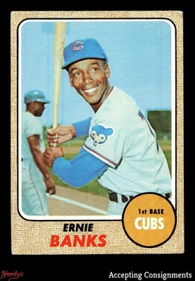 1968 Topps #355 Ernie Banks Cubs muy bueno Foto 1 de 2