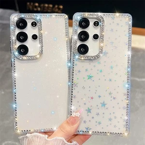 Glitter Silicone Case Phone Case Cover for Samsung S24 S24FE S25 A16 A15 A56 A55 - Picture 1 of 15