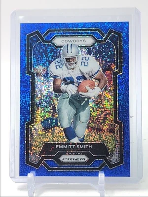 EMMITT SMITH 2023 PANINI PRIZM BLUE SPARKLE DALLAS COWBOYS /96 Q5818 - Imagem 1 de 2
