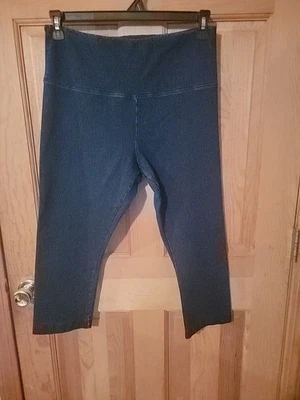 Темные джинсовые джеггинсы Lysse капри размер L хлопок и спандекс - Изображение 1 из 4
