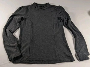 Shinestar High Neck Top Mock S Gray Top Casual - Picture 1 of 7