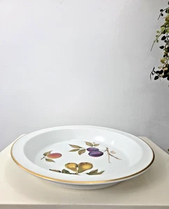 Royal Worcester Evesham Fruits Pie Tart Serving Dish 1961 Porcelain 26 cm - Picture 1 of 10