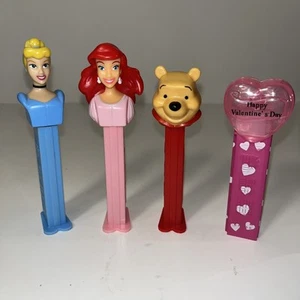 3 Stück Disney PEZ Spender Cinderella Pooh Arielle - Bild 1 von 2