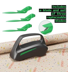 HeyFriday Wrapping Paper Cutter with 3 Replaceable Blades Gift Wrap Cutter Tool - Picture 1 of 6