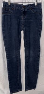 Mudd Girls Sz 12 Jeggings Blue Stretch Jeans Faux Fly Pull-On 25” Inseam - Picture 1 of 8