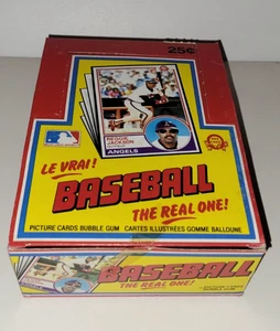 1983 MLB BASEBALL The Real One O-PEE-CHEE Empty WAX PACK CARD BOX Reggie Jackson - Picture 1 of 10