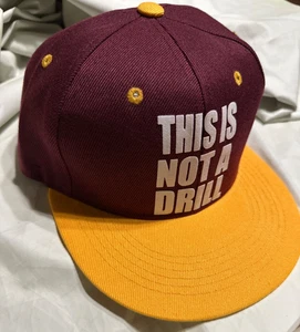 This Is Not A Drill Dad Cap Maroon/Gold - Picture 1 of 6