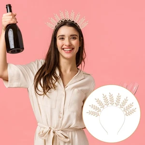 1 Pieza Boda Decoración del Cabello Fotografía Decoración del Cabello Hoja Banda Decoración (Dorado) - Imagen 1 de 12