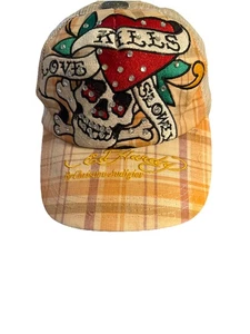 Ed Hardy Hut Strass weiß Vintage Hut Love Kills Slowly Christian Audigier - Bild 1 von 6
