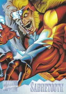 Marvel Masterpieces Holo Flash Sabretooth 1995 edición limitada #6 de 8 Scanlan - Imagen 1 de 2