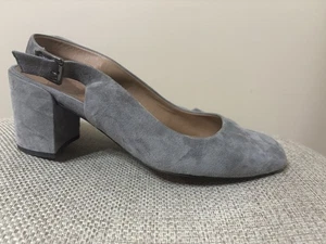 Vionic Nareen Backstrap Blockabsatz grau Wildleder Leder Schuhe Damengröße 10 - Bild 1 von 9