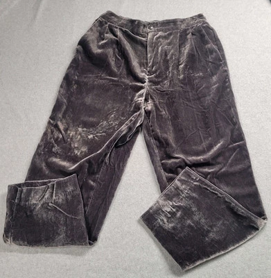 Madewell Women's Dark Gray Velvet Culottes Huston Pants Size Medium Career - Image 1 of 4