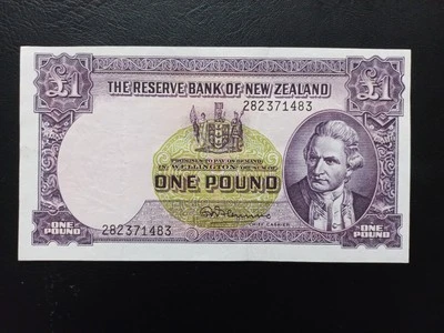 New Zealand 1 Pound, 1956-1967,  (P-159d) #282 371483 - Image 1 of 4