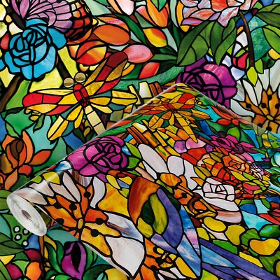 D-C-FIX Fensterfolie Tulia 6,50€m² Selbstklebend Transparent Fenster Bunt SichtschutzDIY