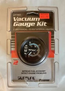 VINTAGE PENTRON SUNTUNE VACUUM GAUGE KIT NOS CP7963 BLUE LINE BLACK MOUNT FACE - Foto 1 di 4