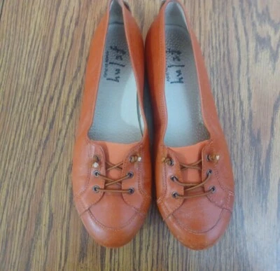 Zapatos sin cordones FSNY para mujer de ballet planos naranja talla 38 EE. UU. 7,5 hechos en Italia Foto 1 de 4