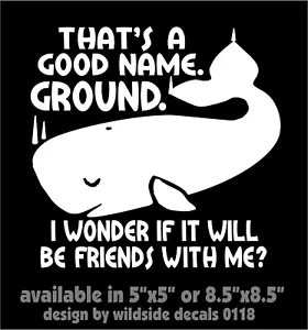 Funny Whale Decal Hitchhiker's Guide To The Galaxy Movie vinyl sticker  - Picture 1 of 2