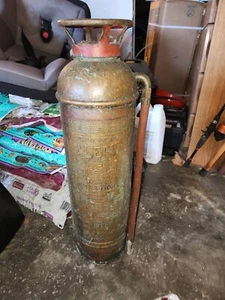 ALERT COPPER BRASS FIRE EXTINGUISHER - Picture 1 of 6