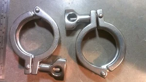 2 Dixon Sanitary TRI CLAMPS 2" 304 STAINLESS HEAVY DUTY 13MHHM200 New - Picture 1 of 4