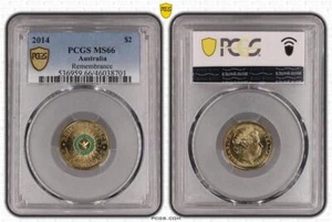 Australia 2014 Green Dove Remembrance $2 Coin PCGS MS66 #8701 - Picture 1 of 1