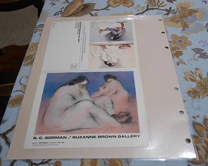 Letrero publicitario RC Gorman laminado Suzanne Brown Gallery - Imagen 1 de 6