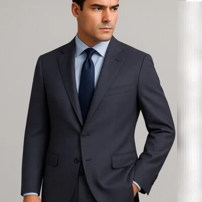 Canali Blazer Jacket Wool Italy Two Button Gray Men's 54R 44L Modern Fit - Image 1 of 4