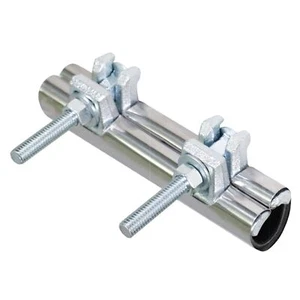 2-1/2 in. x 6 in. Long 2-Bolt IPS Pipe Repair Clamp, Stainless Steel - Picture 1 of 6
