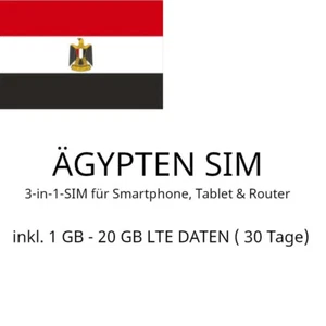 Karta turystyczna SIM do Egiptu (najlepsza sieć MOBINIL) i 1 GB - 20 GB LTE do wyboru - Zdjęcie 1 z 1