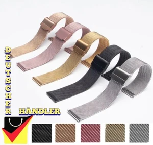 Milanese Edelstahl Armband mit Schnalle 22mm für Amazfit, Samsung, Huawei,Xiaomi - Zdjęcie 1 z 11