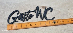 Placa de inodoro de invitados 3D letreros decoración pequeño negro baño baño - Imagen 1 de 4