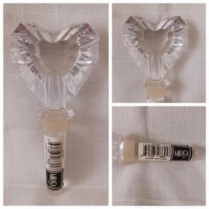 Tapón de botella de vino de cristal de plomo austriaco Mikasa Venus CORAZÓN nueva idea de regalo - Imagen 1 de 8