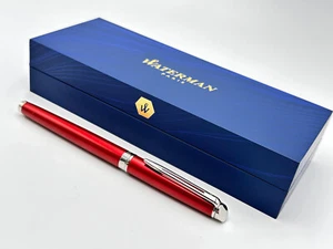 WATERMAN IDEAL FRANCE HEMISPHERE COMET RED FOUNTAIN PEN FINE - Picture 1 of 16