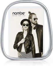 Nambe Bubble Alloy & Glass Picture Frame, Holds One Photo - 5” x 7” - Silver