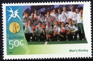 2006 Commonwealth Games 50c Mens Hockey Stamp Mint Never Hinged - Bild 1 von 1