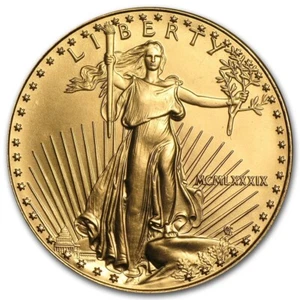 1989 1 oz Gold American Eagle $50 Coin GEM BU / Roll Fresh - Picture 1 of 4