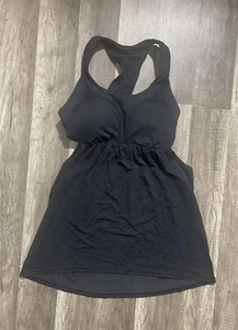 Lululemon Athletica (IC) Canotta Donna Senza Limiti Strati 6 Nero Racerback Usato in Ottime Condizioni - Foto 1 di 4
